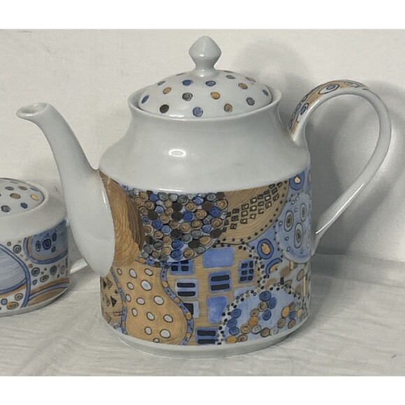 Cecile Christy Teapot Gustav Klimt 1999 Museum Musei Madrid + Sugar Bowl RARE - Picture 2 of 12